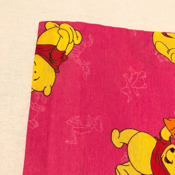Vtg 2 Winnie The Pooh Pillow Cases Hand Puppets Pink 22.5 x 14.5 - Picture 5 of 16